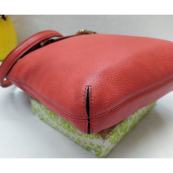 Michael Kors Hamilton Red Leather Zipper Closure Crossbody Bag - Picture 7 of 16